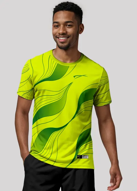 Camiseta Aeroflex Dry Fit Masculina Treino Proteção UV Motion Wave