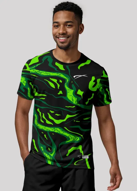 Camiseta Aeroflex Dry Fit Masculina Treino Proteção UV Motion Vortex