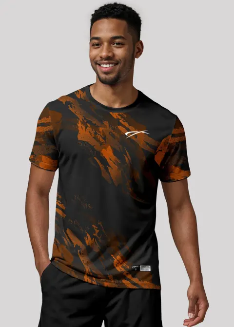 Camiseta Aeroflex Dry Fit Masculina Treino Proteção UV Titan Terra