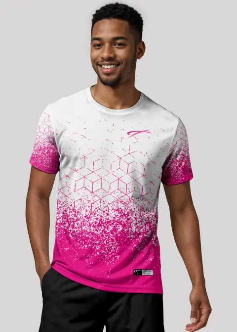 Camiseta Aeroflex Dry Fit Masculina Treino Proteção UV Pulse Bloom
