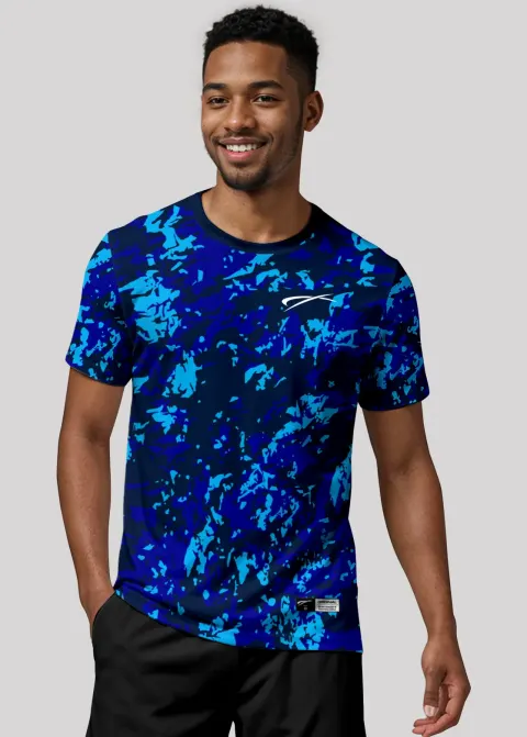 Camiseta Aeroflex Dry Fit Masculina Treino Proteção UV Motion Ocean