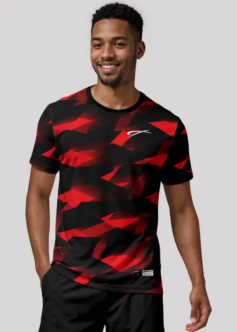 Camiseta Aeroflex Dry Fit Masculina Treino Proteção UV Storm Camo