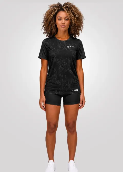 Camiseta Aeroflex Dry Fit Feminina Treino Proteção UV Phantom Noir